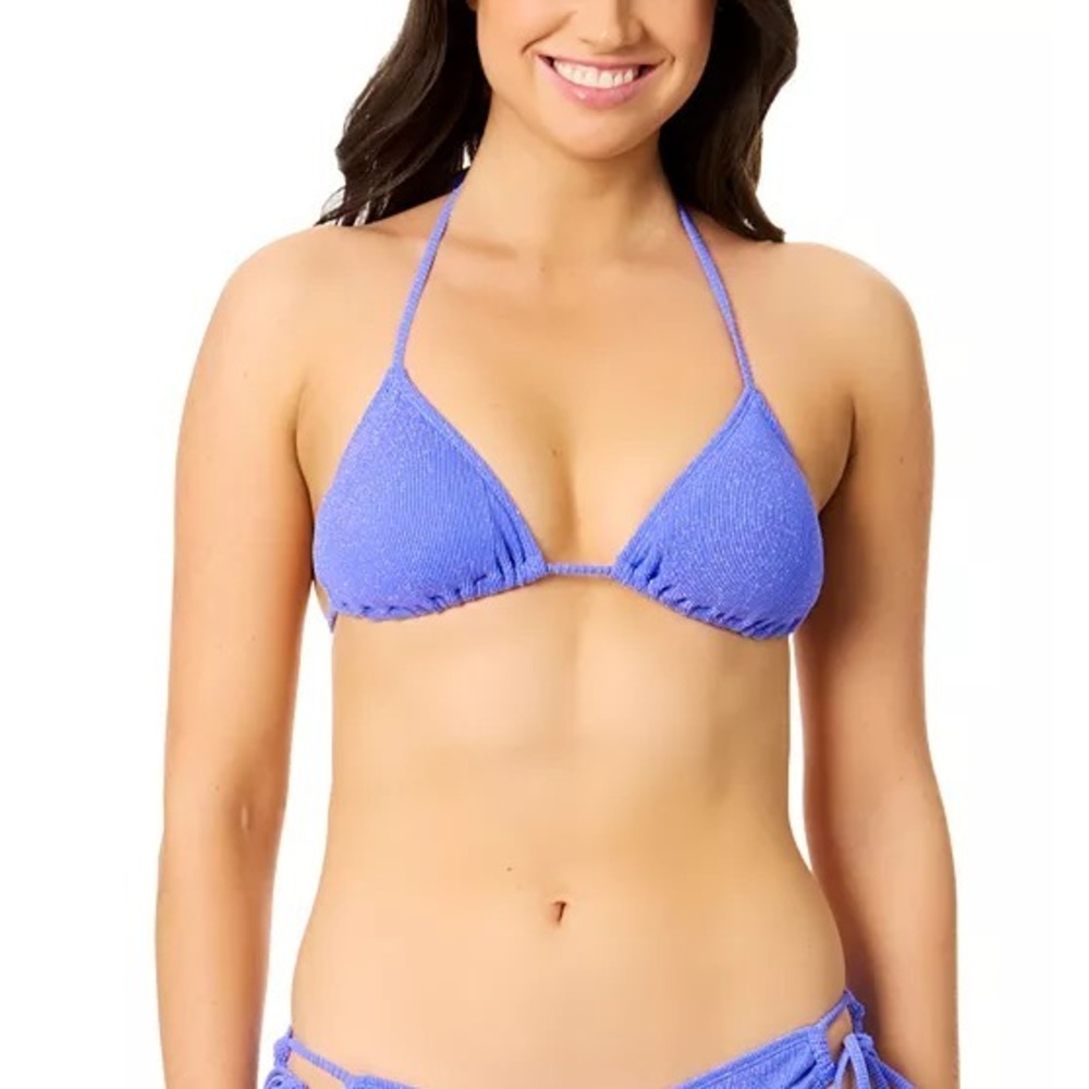 Salt + Cove Juniors Size Small Jacaranda Shine Triangle Bikini Top Purple 1062